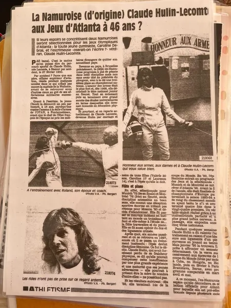 Article au titre La Namuroise (d'origine) Claude Hulin-Lecomte aux Jeux d'Atlanta à 46 ans ?