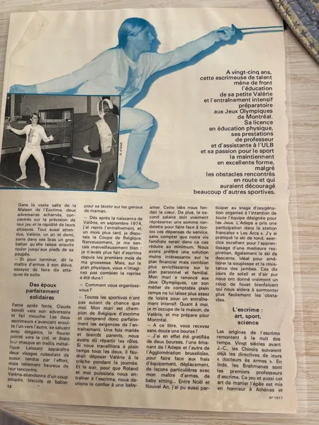 Coupure de presse consacrée à Claude Hulin-Lecomte