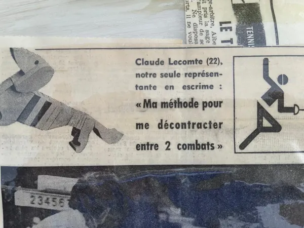 Article au titre Claude Lecomte (22), notre seule représentante en escrime : Ma méthode pour me décontracter entre 2 combats