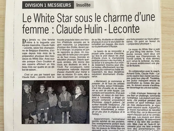 Article au titre Le White Star sous le charme d'une femme : Claude Hulin-Lecomte
